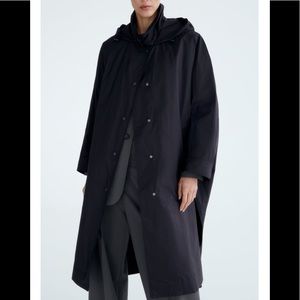 ZARA LIMITED EDITION HOODED PONCHO NAVY BLUE